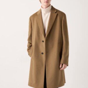 Wool Cashmere Chesterfield Coat - Camel/Brown